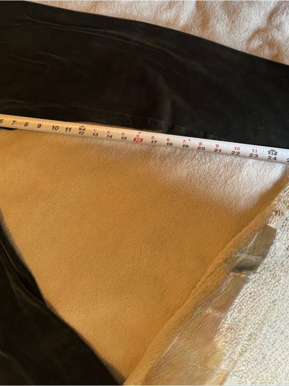 Old Navy Dark Green Velvet-Look Leggings - Picture 6 of 6